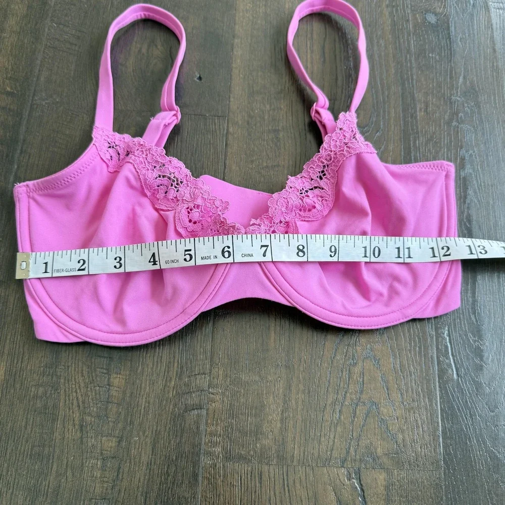 Skims Bra Womens‎ 32DDD Pink Lace Underwire Adjustable Straps Unlined Intimates - Picture 5 of 6